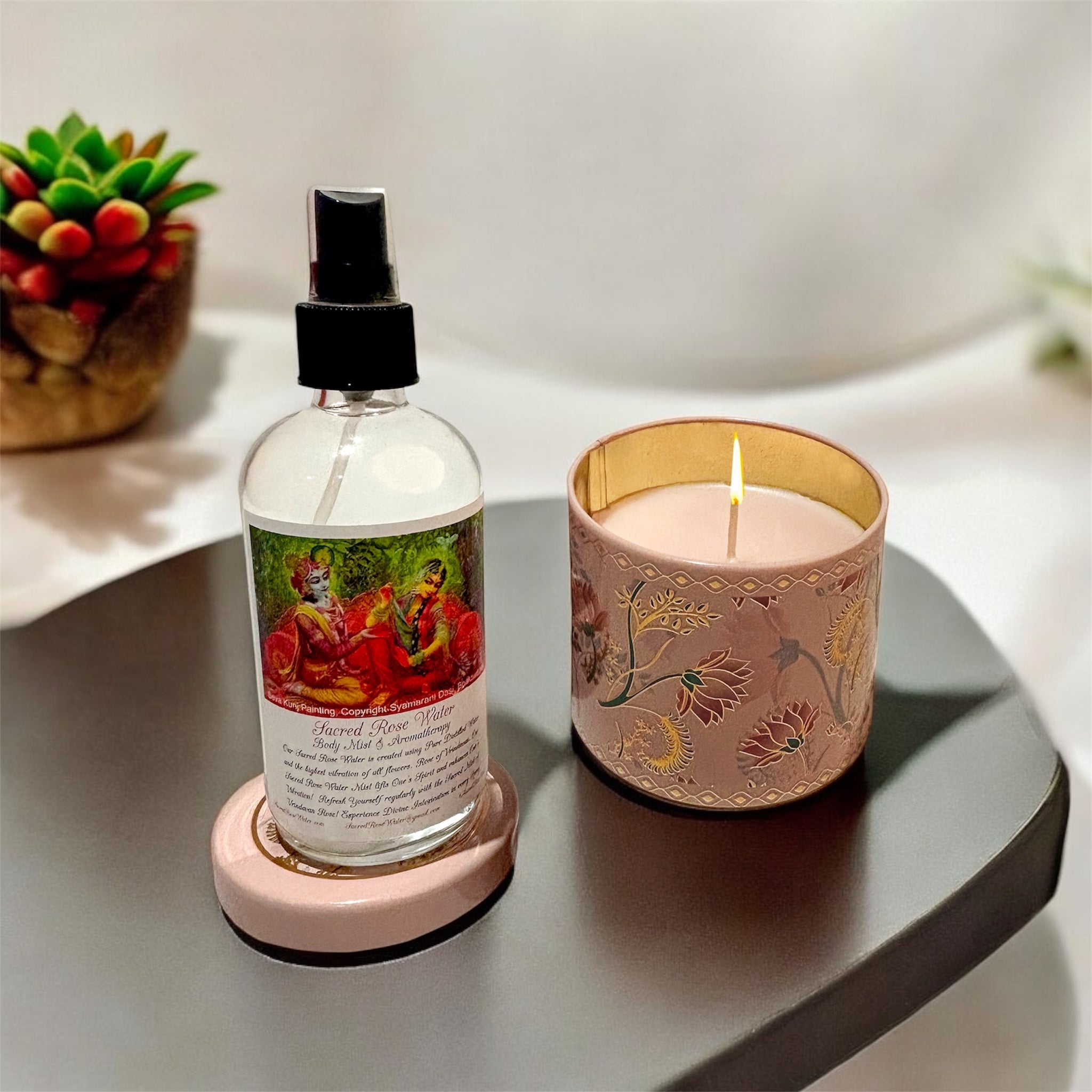 Luxury Rose Face Mist & Candle Gift Set