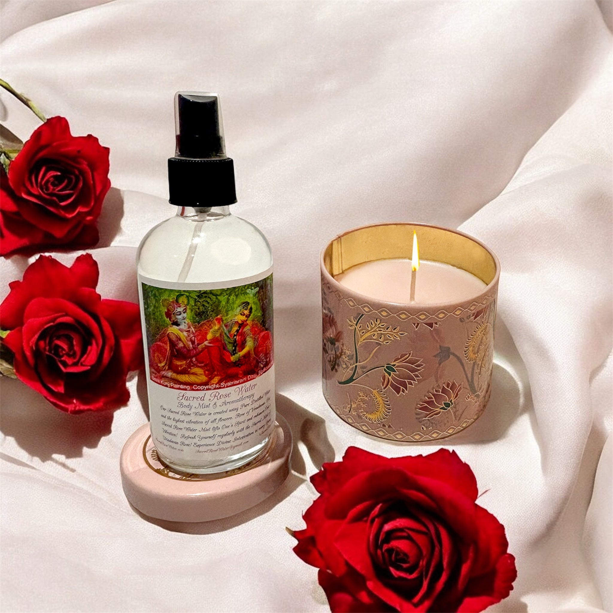 Luxury Rose Face Mist & Candle Gift Set