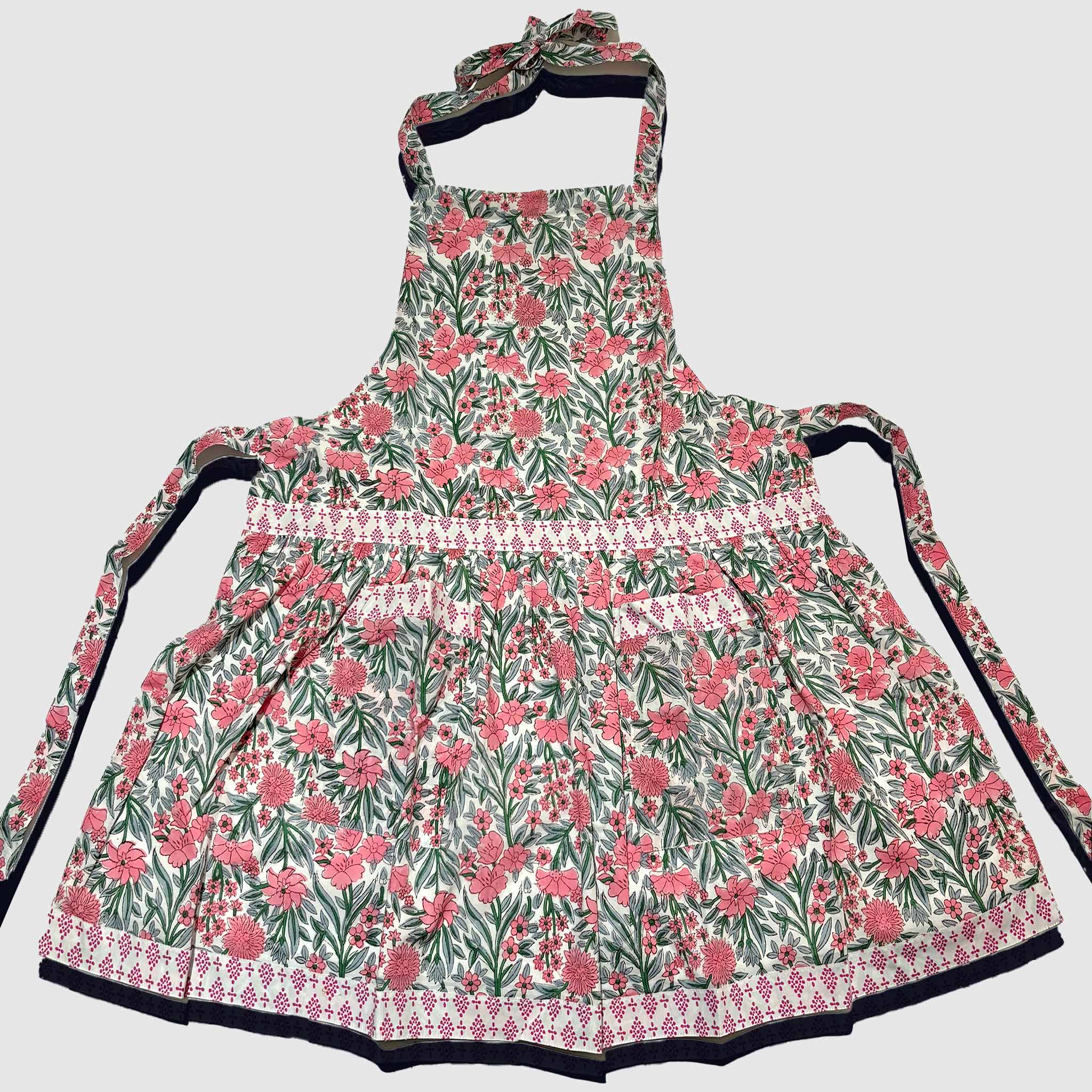 Kids or Adult Pink Blooming Apron