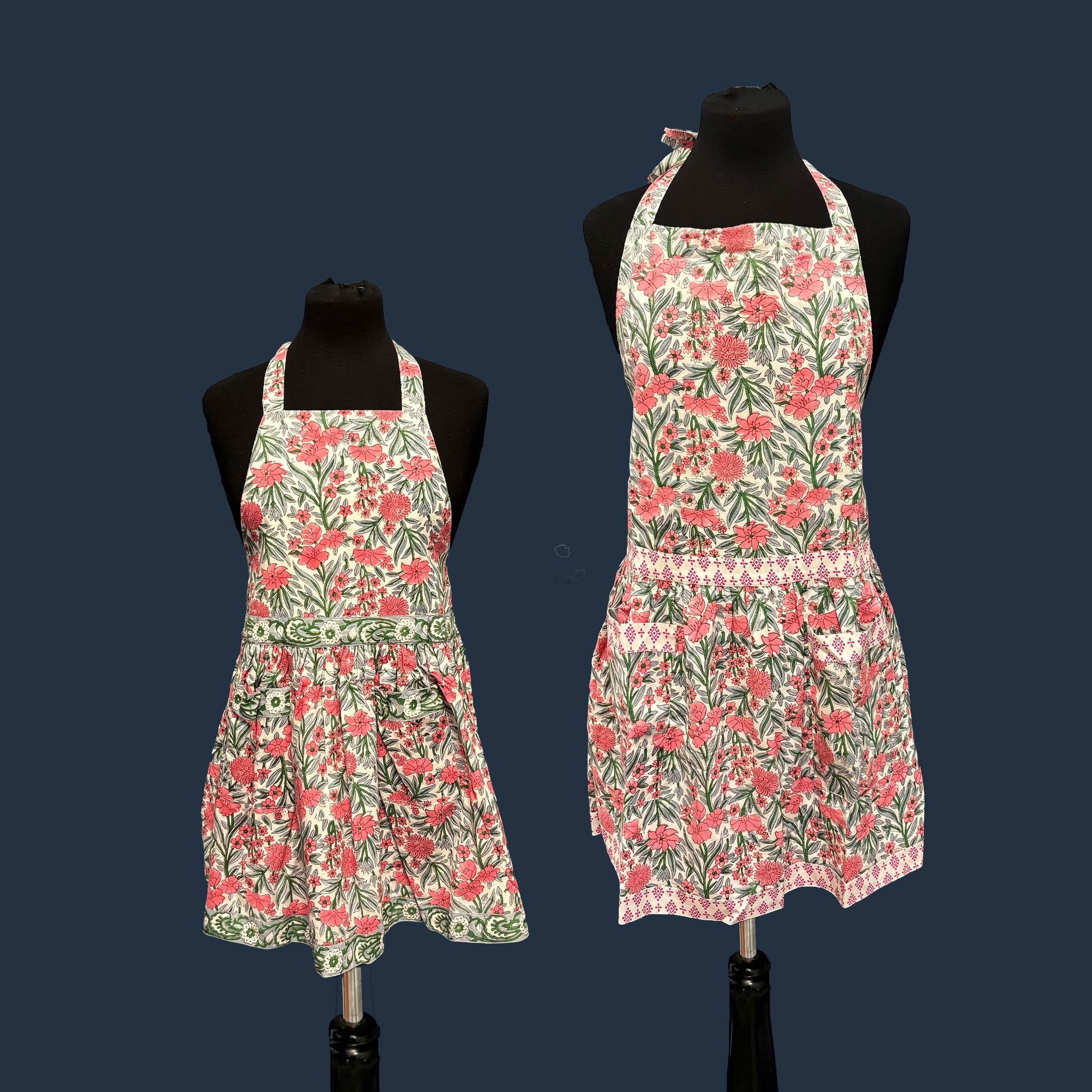 Kids or Adult Pink Blooming Apron