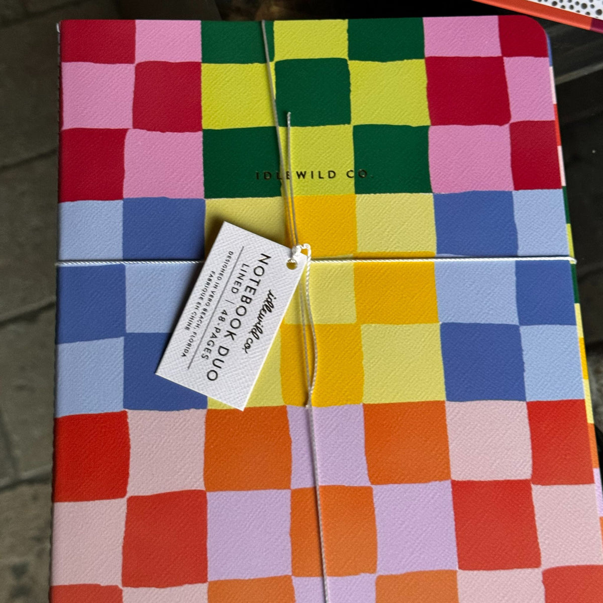 Rainbow Check Notebook Duo