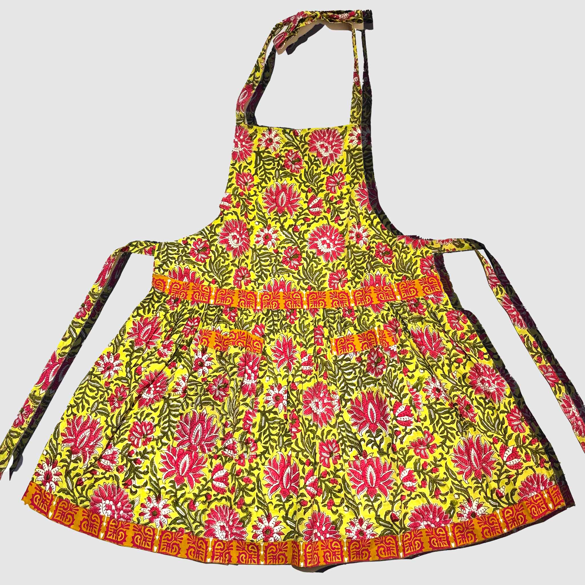 Kids or Adult Yellow Blooming Apron