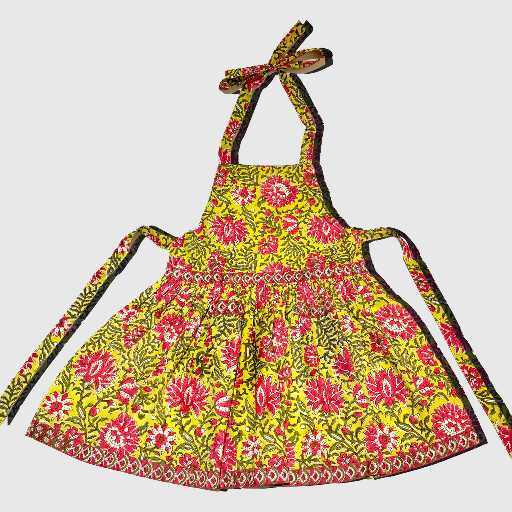 Kids or Adult Yellow Blooming Apron