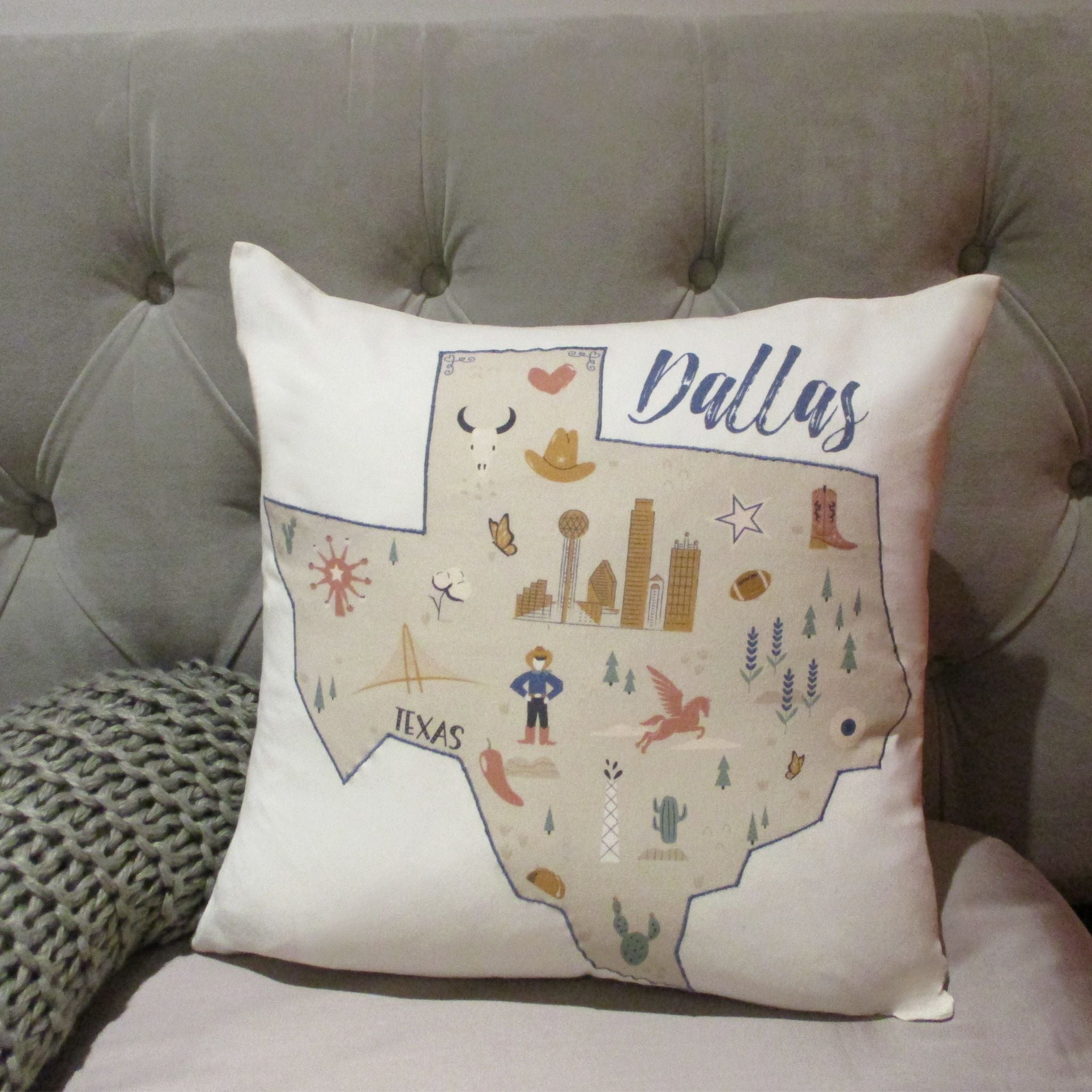 Dallas Skyline Pillow