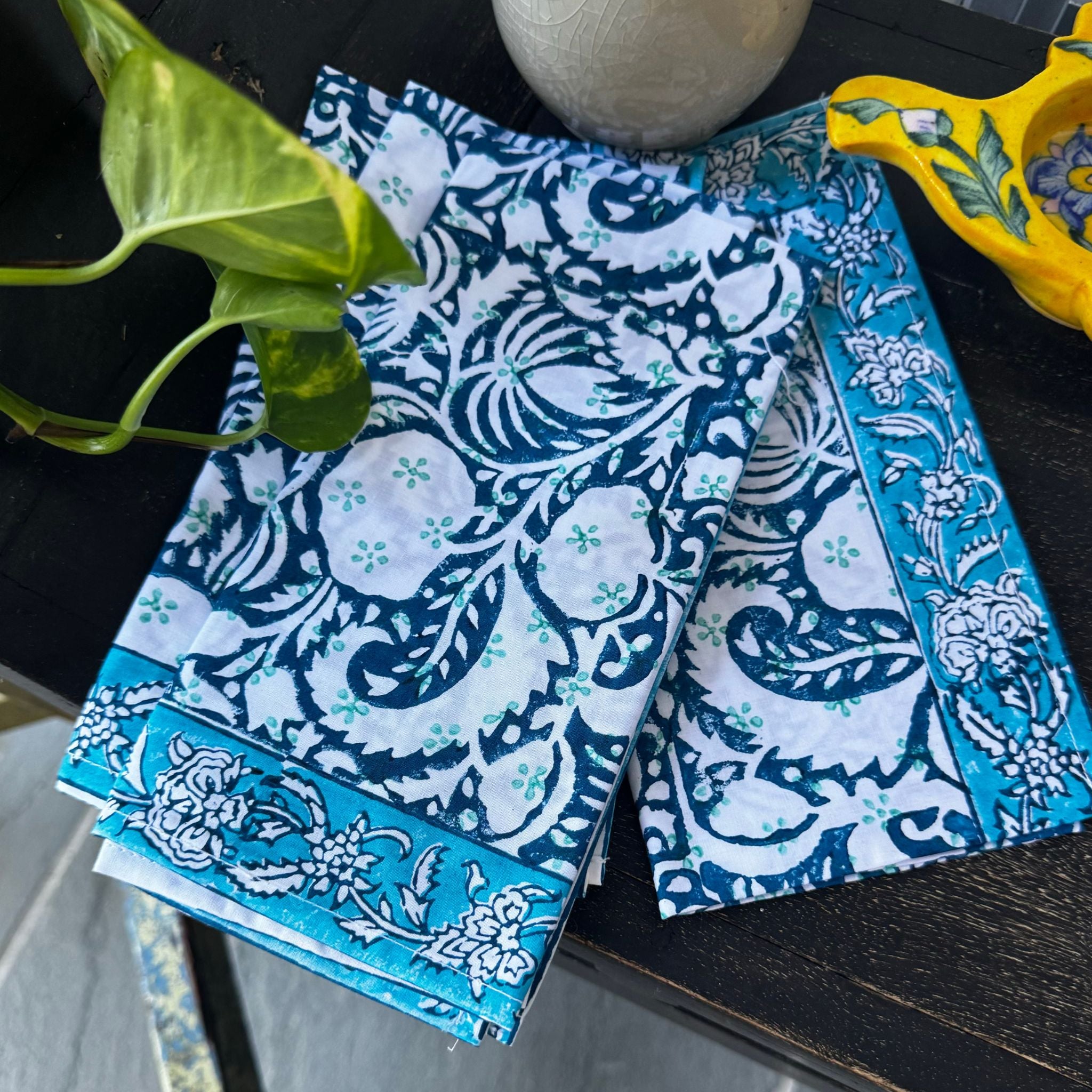 Blue Springscape Napkin Set of 4