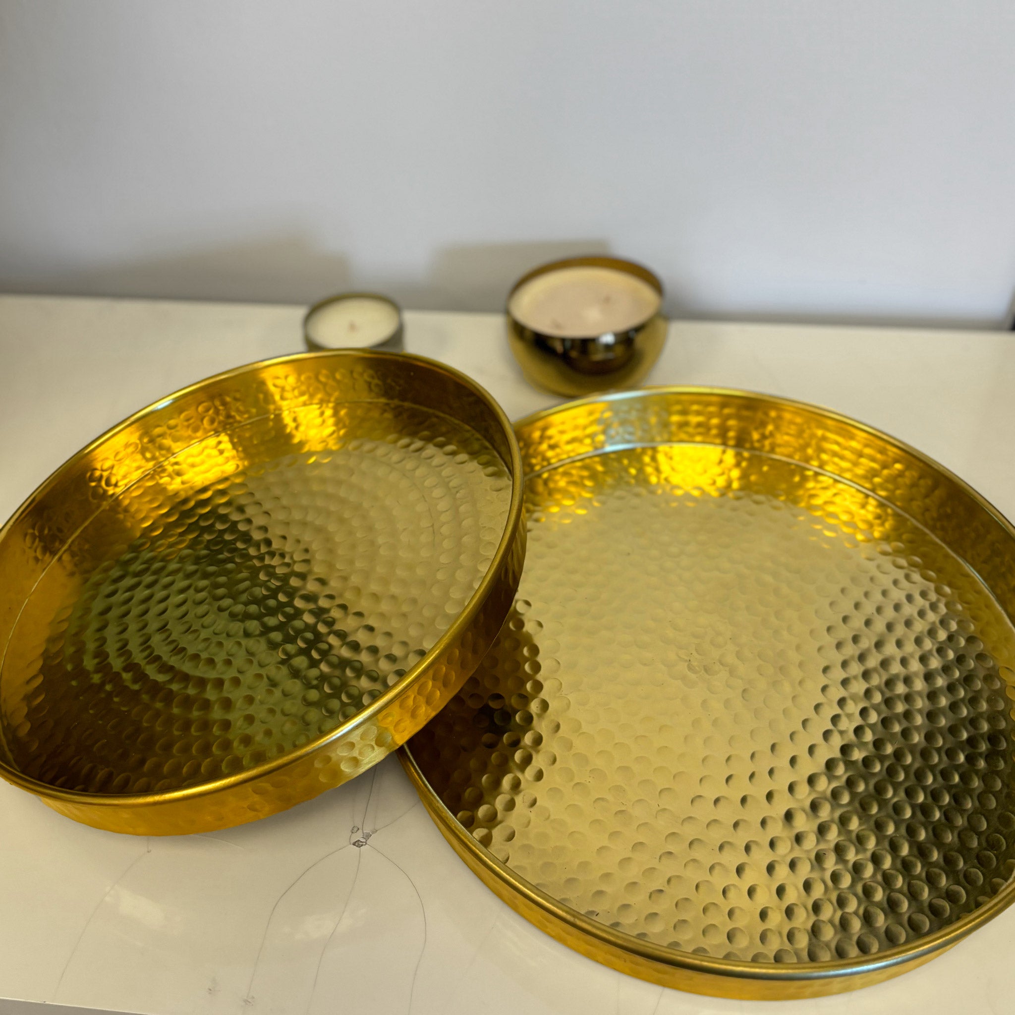 Gold Hammered Tray