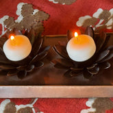 Copper Lotus Tealight