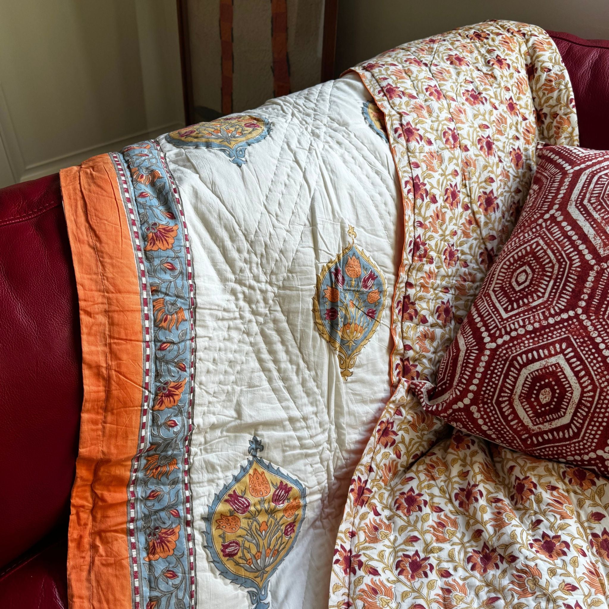 Sunset Garden Cotton Queen Quilt | Shastrahome.com