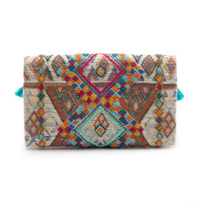 Pallava Clutch - Textured Fringe and Beadwork with Dynamic Design