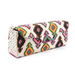 Badami Clutch - Beaded Diamonds in Sophisticated Black, Brown, Brights