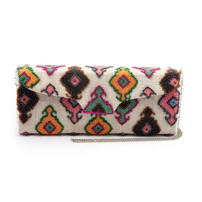 Badami Clutch - Beaded Diamonds in Sophisticated Black, Brown, Brights