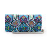 Pratap Clutch - Vibrant Beadwork with Silver Chain by Indian Artisans