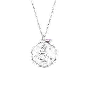 Aquarius Birthstone Necklace - Elegant Charm with Timeless Symbolism and Style