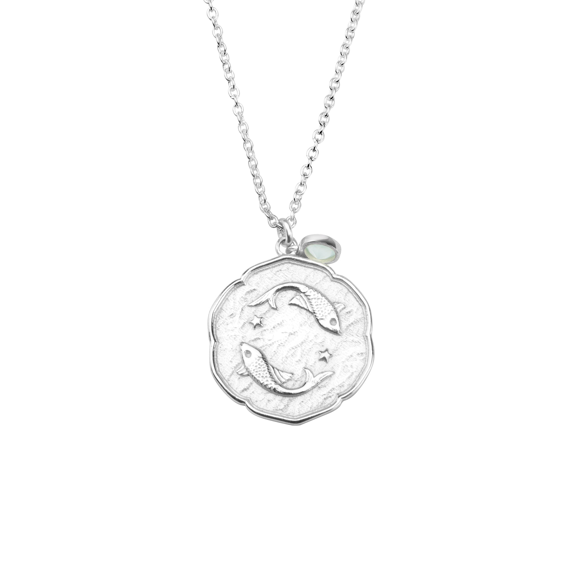 Pisces Birthstone Necklace - Elegant Charm with Timeless Symbolism and Style