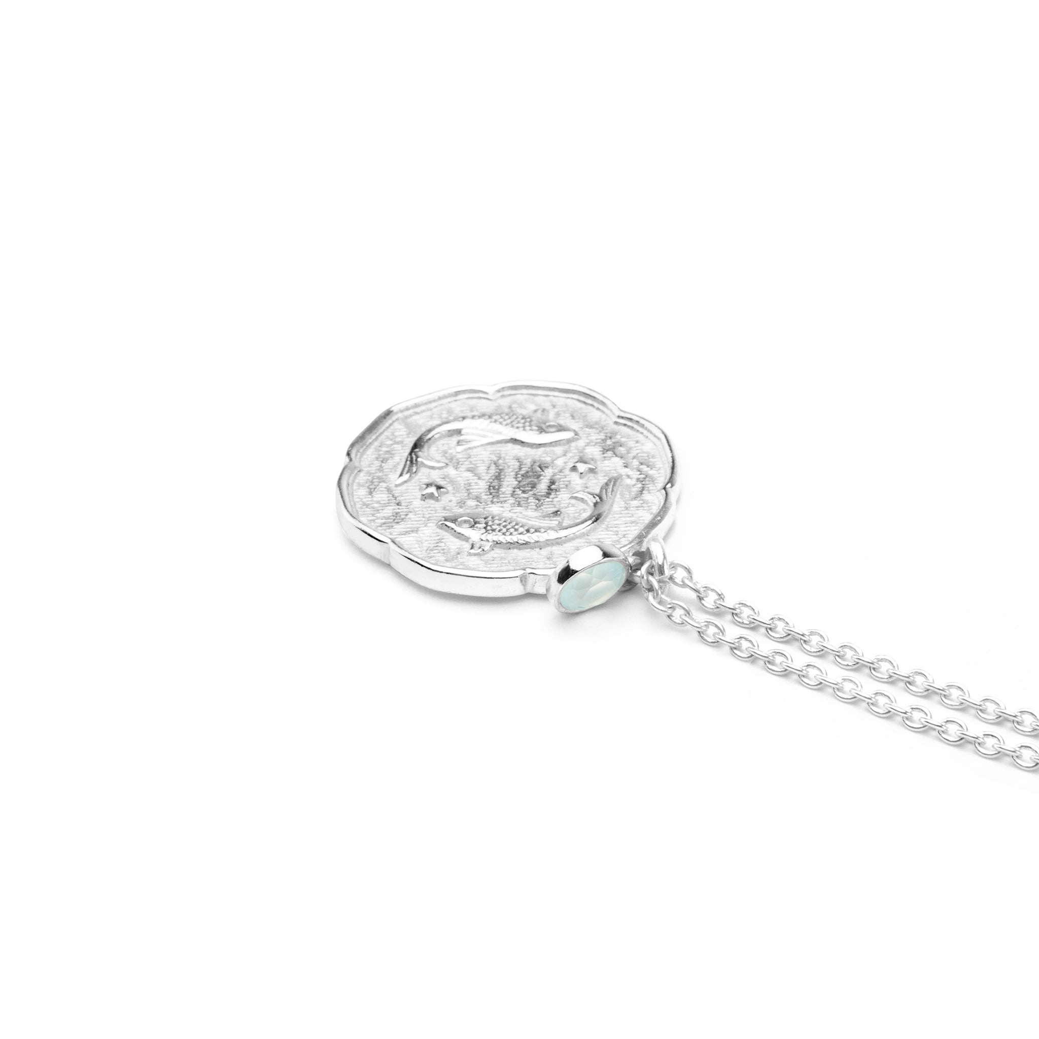 Pisces Birthstone Necklace - Elegant Charm with Timeless Symbolism and Style