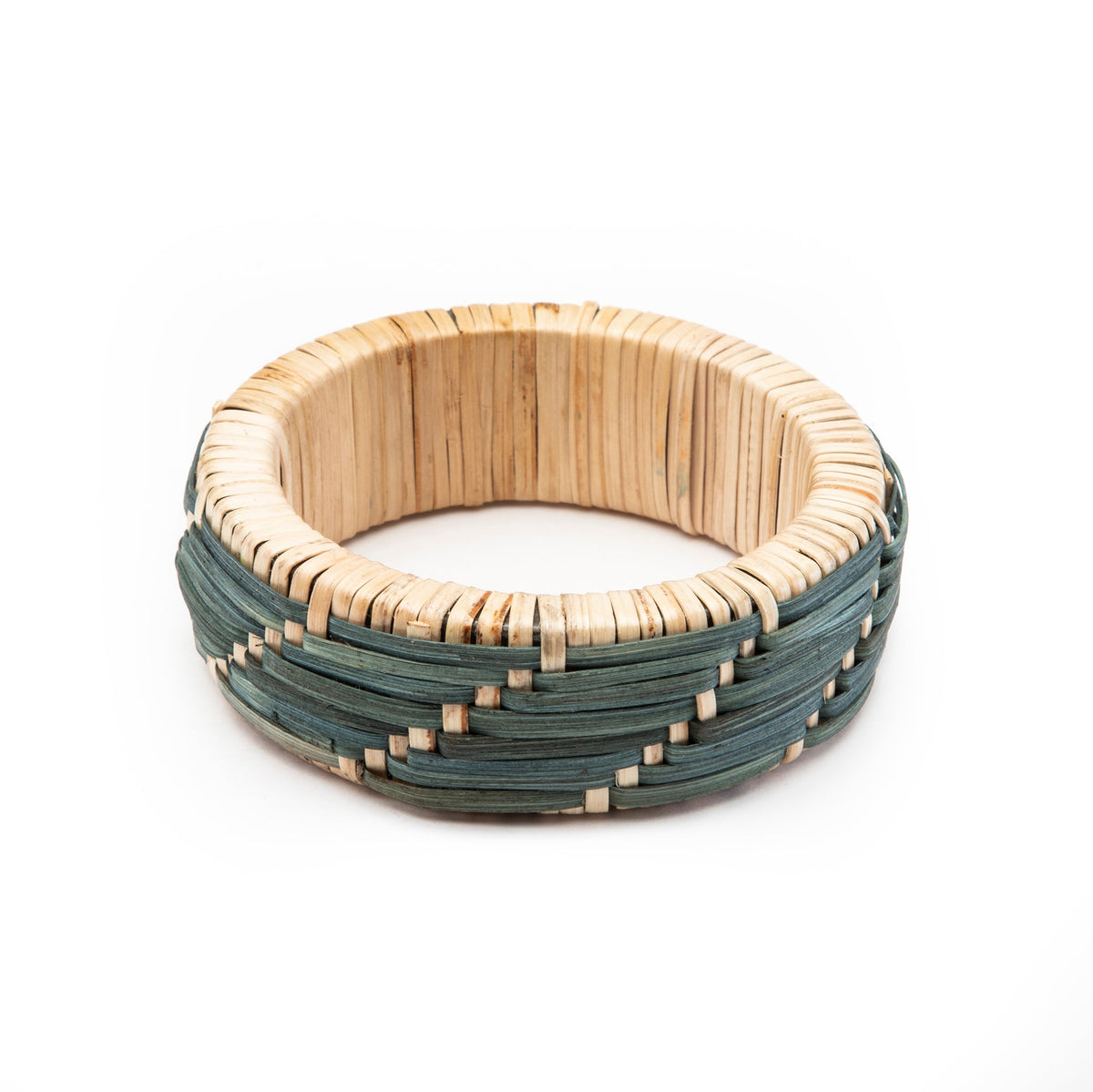 Parul Hand-Woven Bangle - Basketweave Design Highlighting Wearer's Natural Beauty