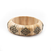 Rani Handwoven Bangle - Olive Rattan with Natural, Earthy Hues