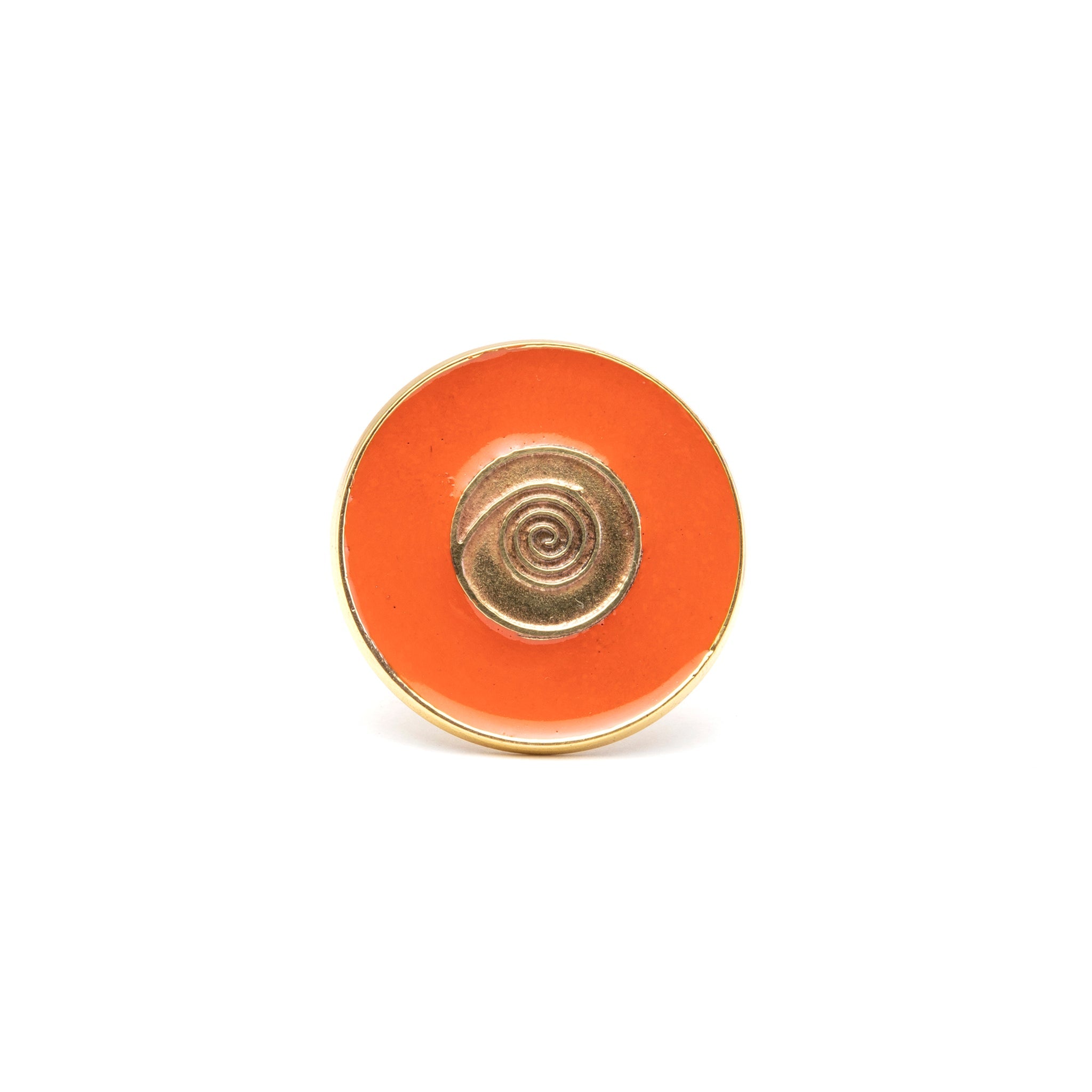 Serpil Adjustable Ring - Bold Enamel Colors with Spiral Design