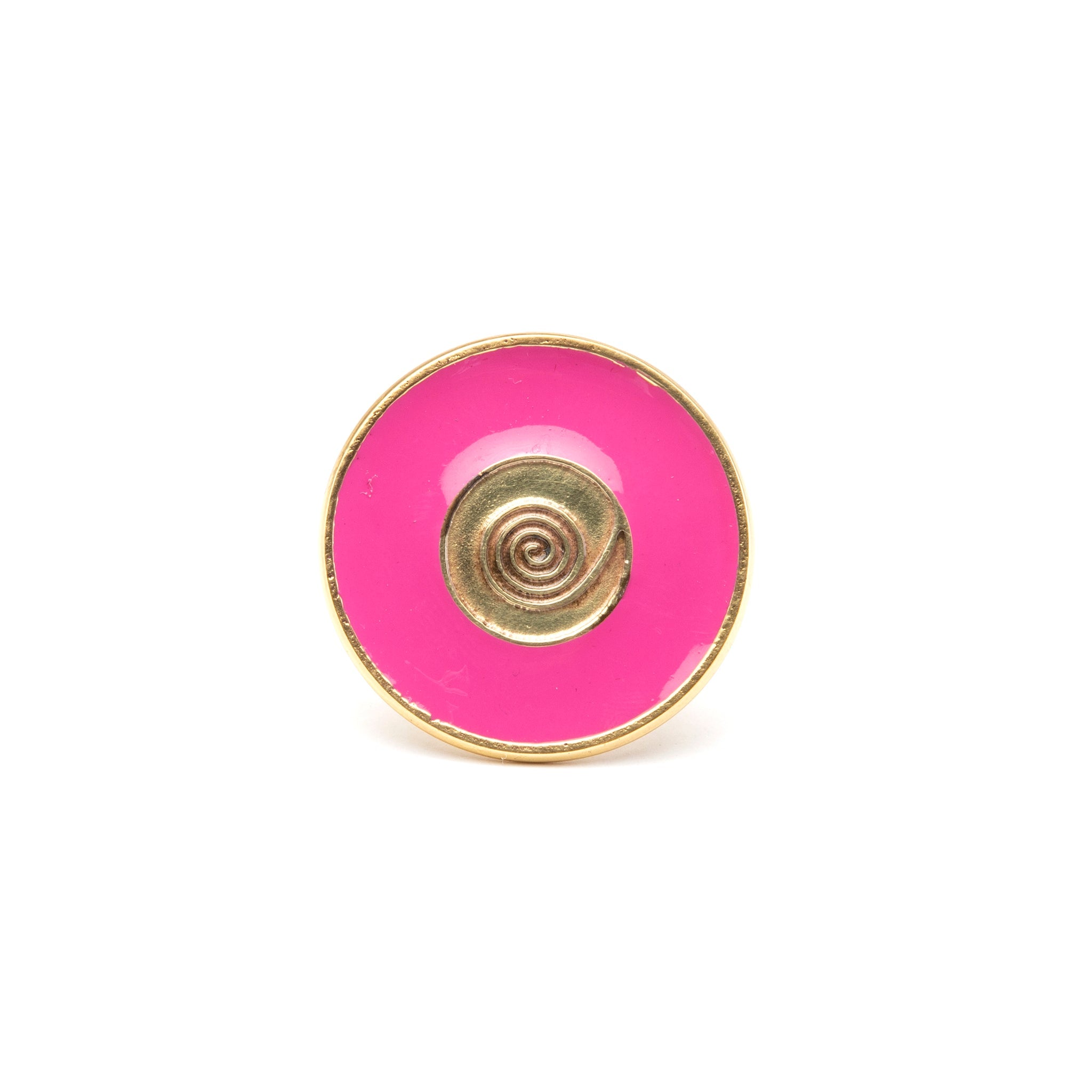 Serpil Adjustable Ring - Bold Enamel Colors with Spiral Design