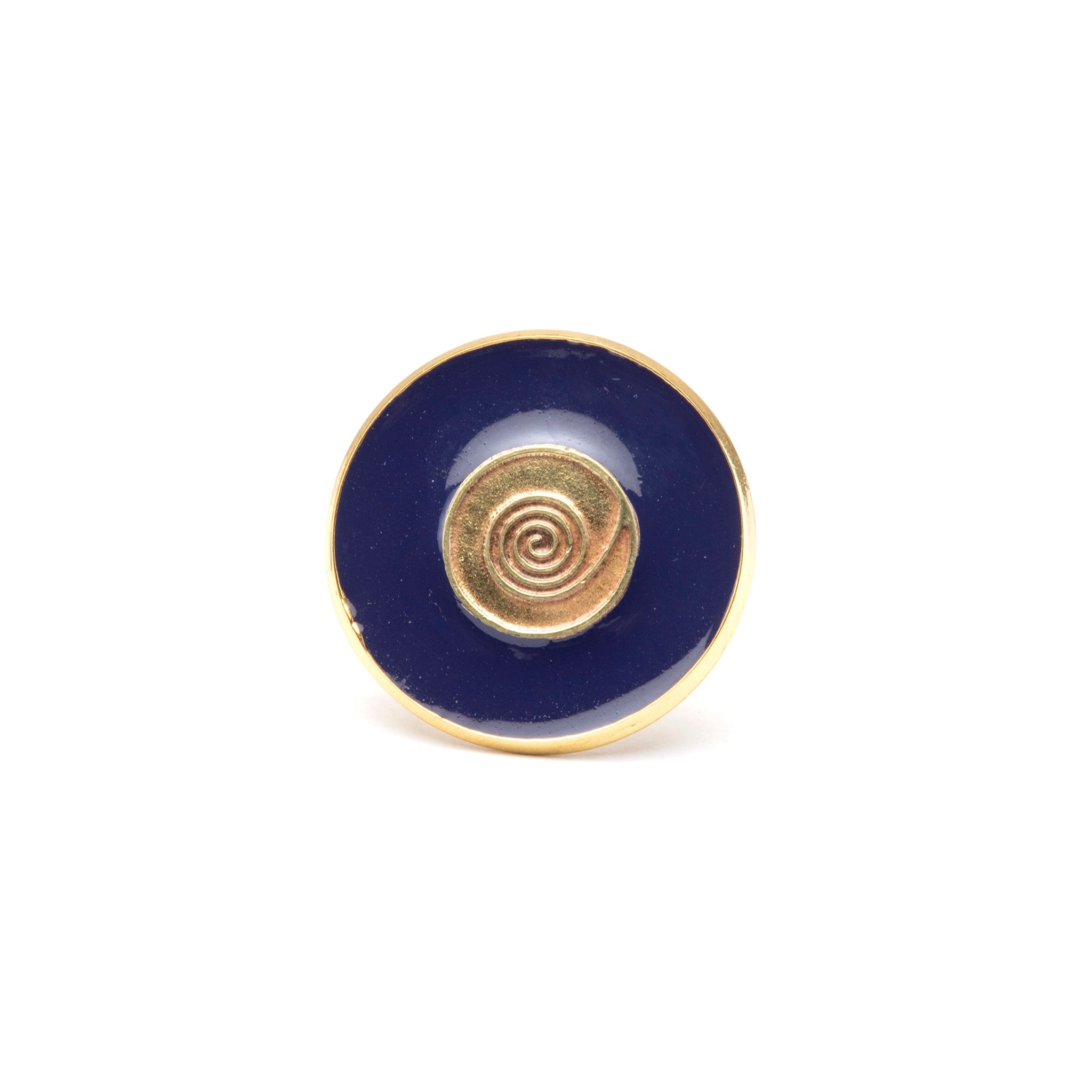 Serpil Adjustable Ring - Bold Enamel Colors with Spiral Design